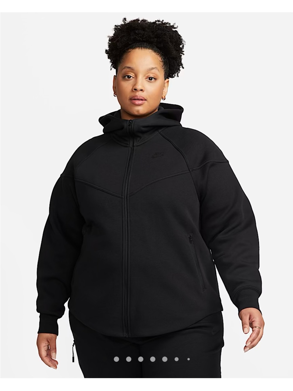 Nike Plus Size Full-Zip Black Hoodie 2X
